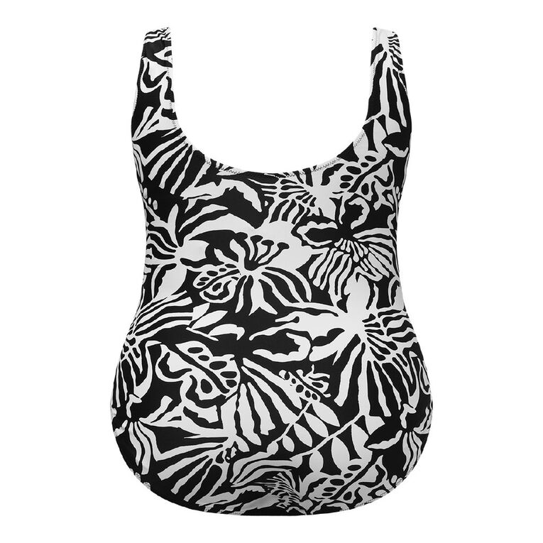 H&H Women's Plus Size Padded Cup Swimsuit, Black, hi-res