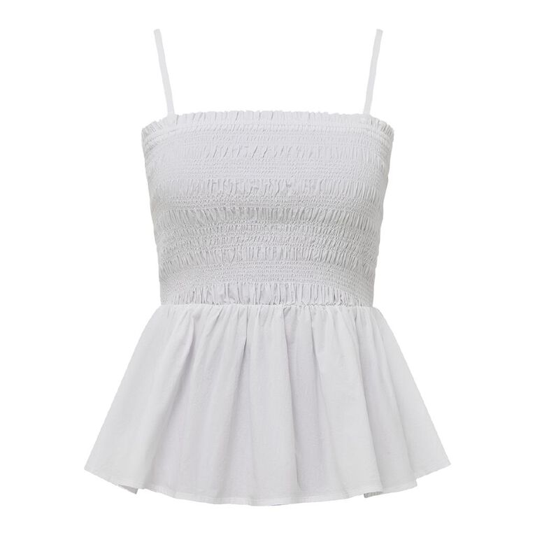 H&H Women's Shirred Bandeau, White, hi-res