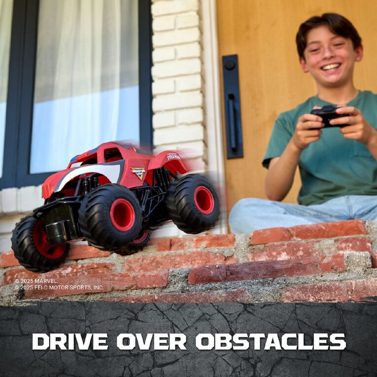 Monster Jam 1:24 Remote Control Spider Man Monster Truck, , hi-res