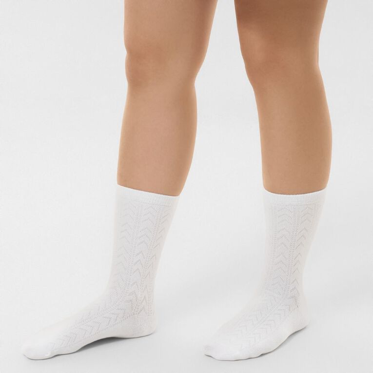 H&H Women's Mixed Jacquard Socks 3 Pack, Black, hi-res