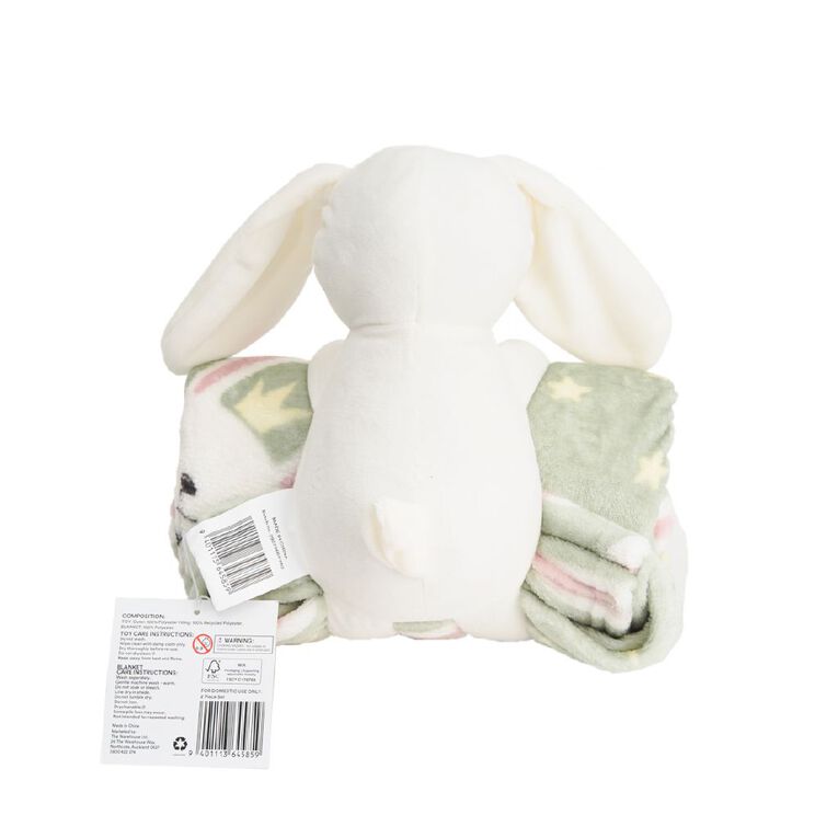 Living & Co Kids Blanket Buddy Bunny Multi-Coloured 127cm x 152cm, , hi-res