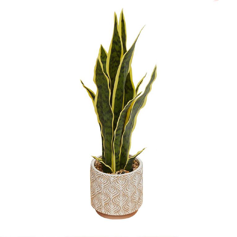 Living & Co Artificial Snake Plant Green Mid Green Mid The Warehouse