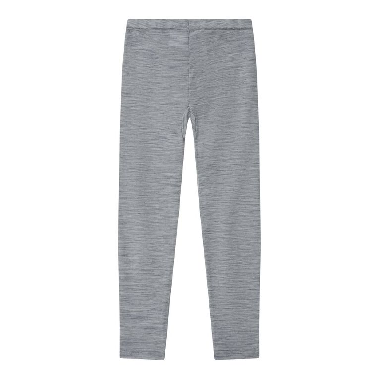 H&H Kids' Merino Thermal Leggings, Grey Marle, hi-res