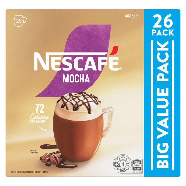 Nescafe Coffee Sachets Mocha 26 Pack, , hi-res