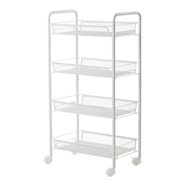 Living & Co Slim Metal 4 Tier Kitchen Trolley, , hi-res