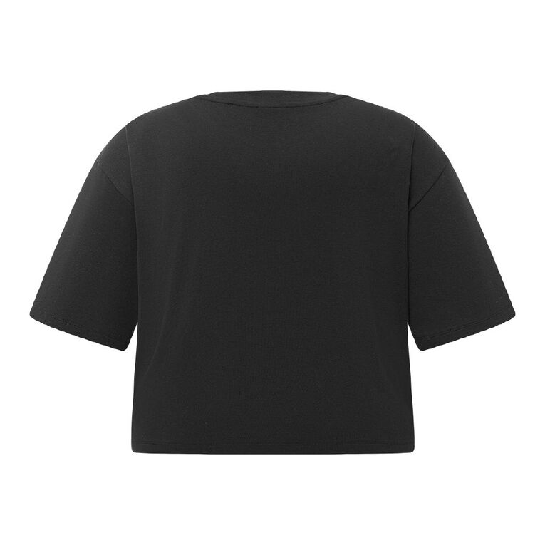 H&H Curve Women's Short Sleeve Basic Tee, Black, hi-res