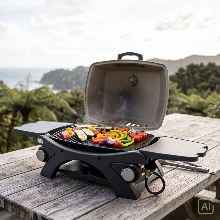 Gascraft Portable 2 Burner BBQ, , hi-res