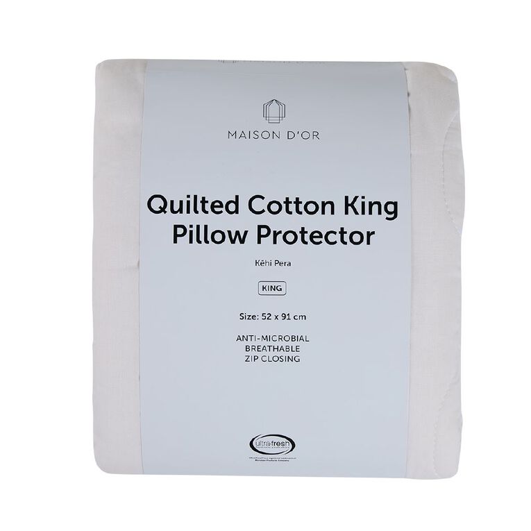 Maison d'Or Pillow Protector Cotton King White One Size, , hi-res