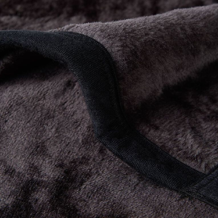 Living & Co 400gsm Mink Feel Blanket Black King, , hi-res