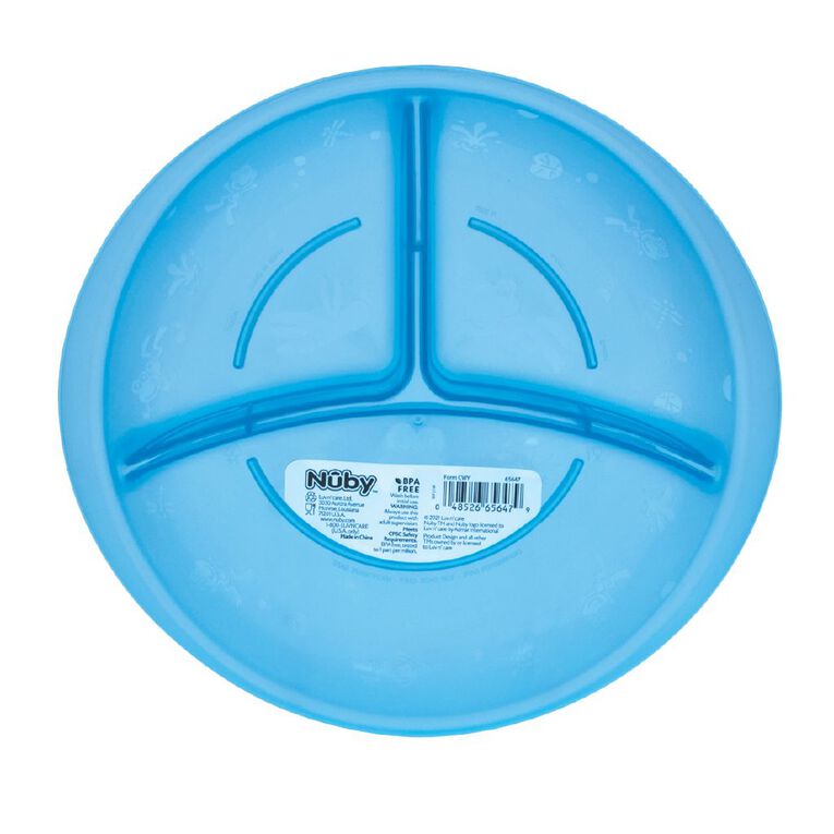 Nuby Embossed Fun Feeding Section Plate Assorted, , hi-res