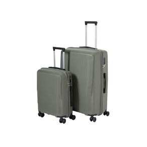 Intrepid Hardside Suitcases 2 Piece Set Khaki