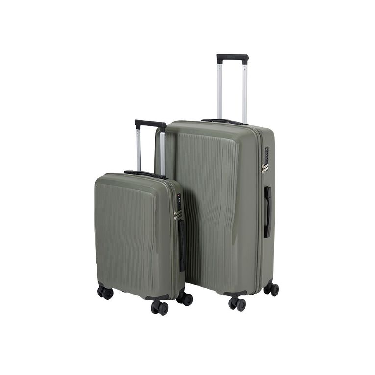 Intrepid Hardside Suitcases 2 Piece Set Khaki, , hi-res
