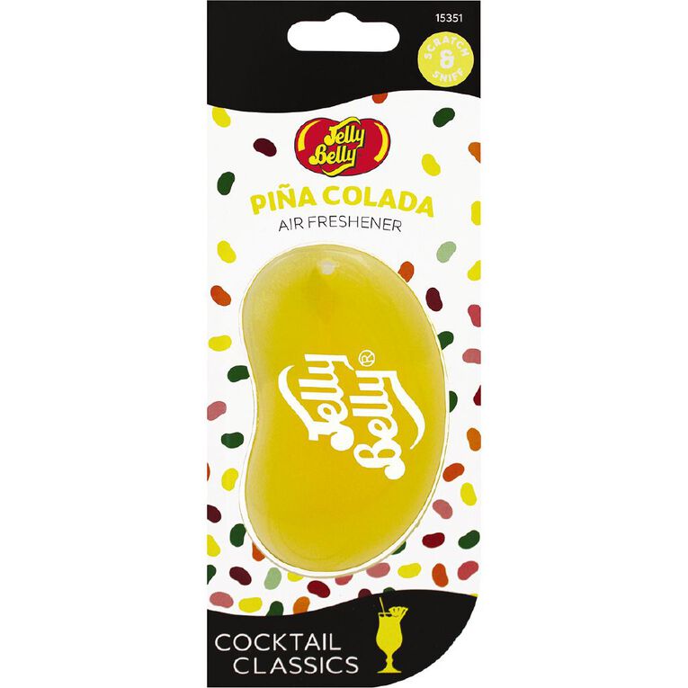 Jelly Belly 3D Hanging Car Air Freshener Classic Pina Colada Scent