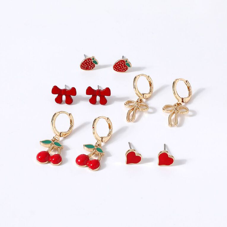 Young Original Kids' Stud Sleeper Cherry Earrings, , hi-res