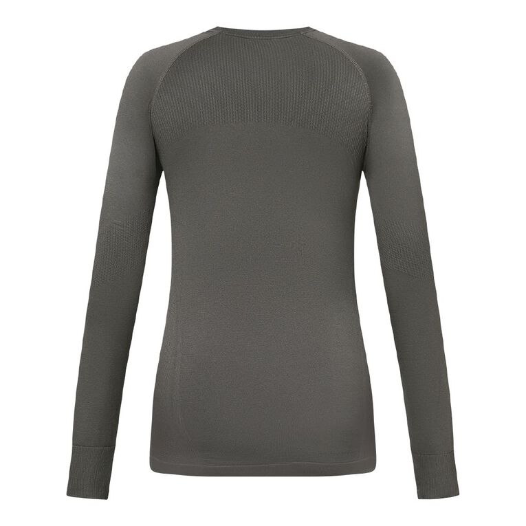Active Intent Women's Long Sleeve Seamless Top, Grey Dark, hi-res