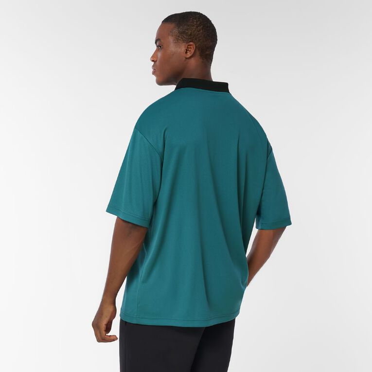 Garage Men's Football Polo, Green Dark, hi-res