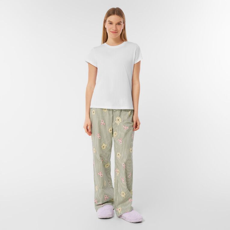 Winnie the Pooh Women's Flannel Pants, Cream, hi-res