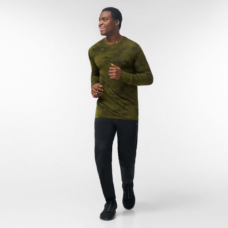 Active Intent Men's Longsleeve Seamless Tee, Green Dark, hi-res