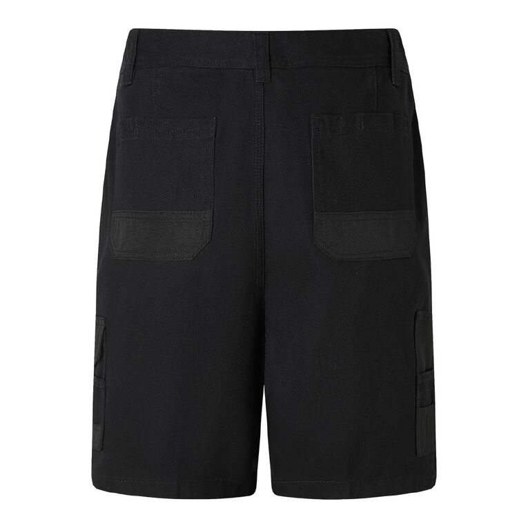 Rivet Women's Utility Shorts, Black, hi-res