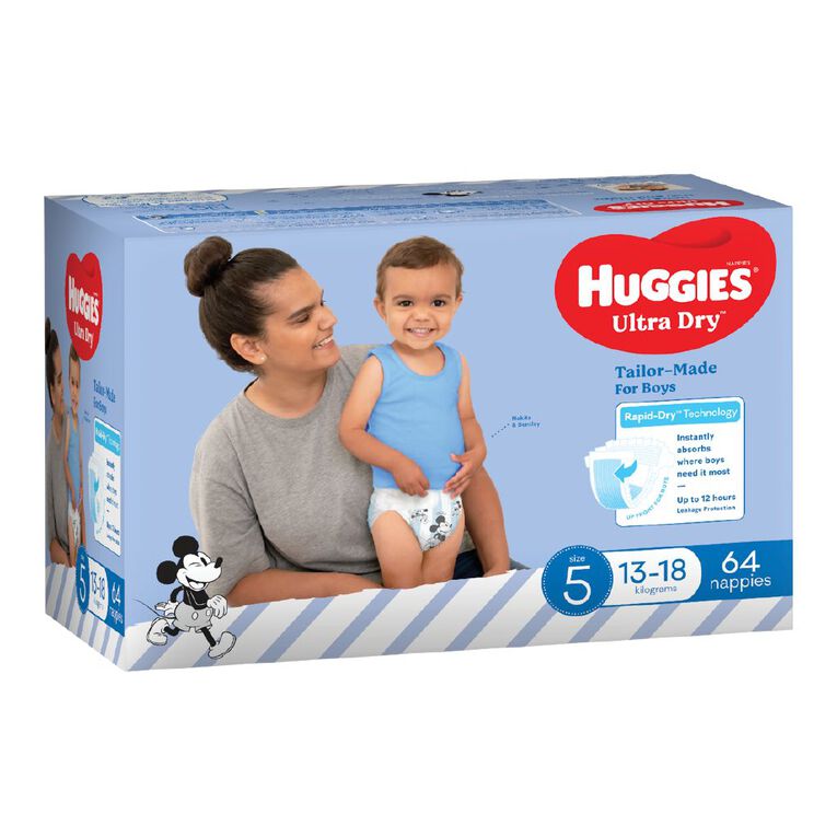 Huggies Jumbo Nappy Size 5 Walker Boy 64 Pack The Warehouse