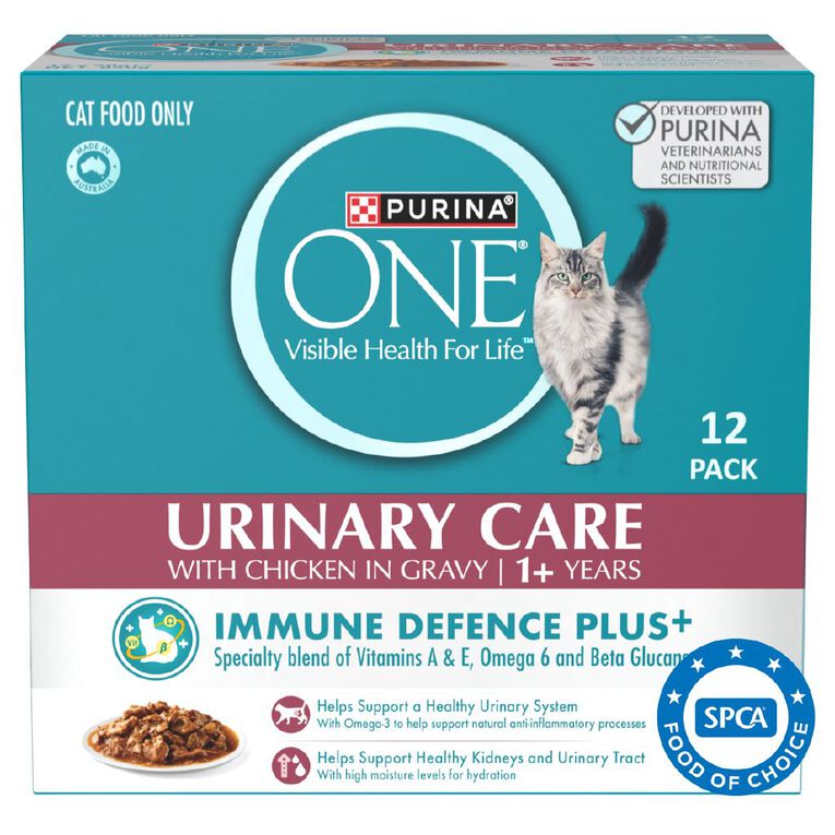 PURINA ONE Urinary Care with Chicken in Gravy Wet Cat Food 12 x 70g, , hi-res