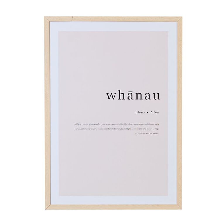 Living & Co Te Reo Text Framed Print 50cm x 70cm, , hi-res