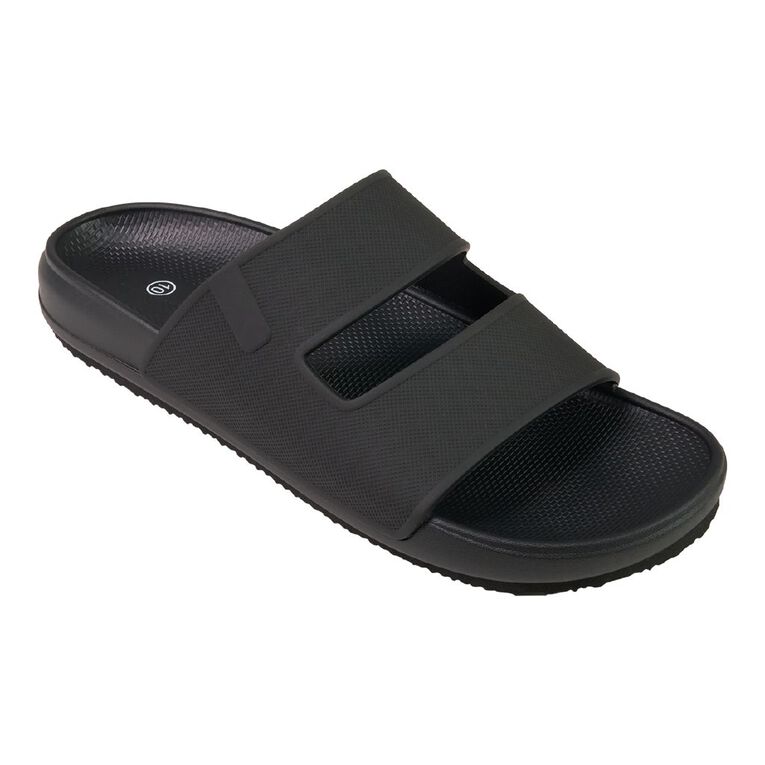 H&H Men's Ryan Slides, Black, hi-res