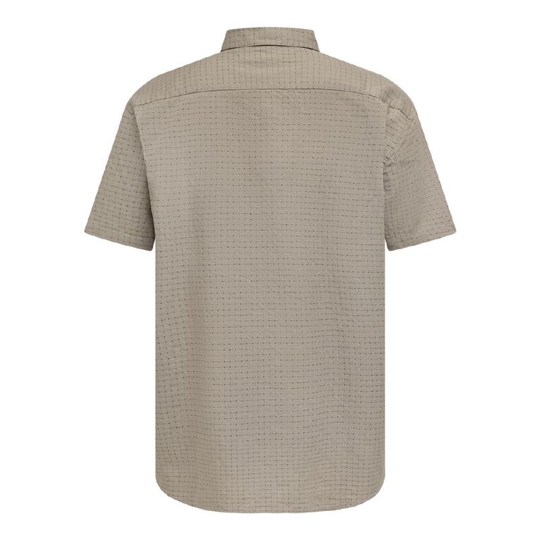 H&H Men's Short Sleeve Dobby Shirt, Grey Light, hi-res