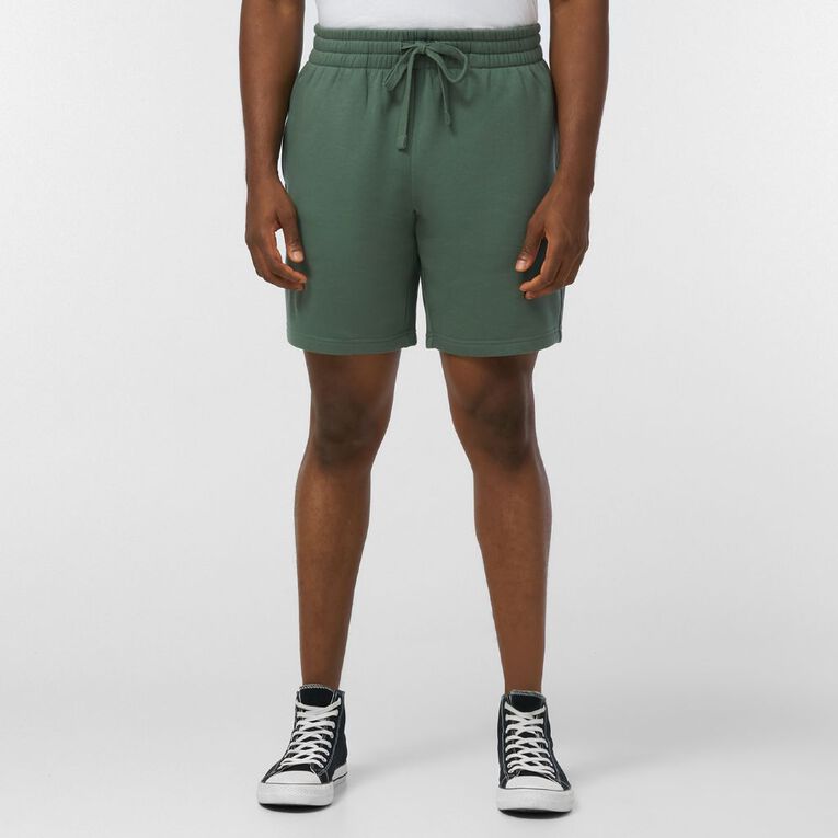 H&H Men's Plain Knit Shorts, Green Dark, hi-res