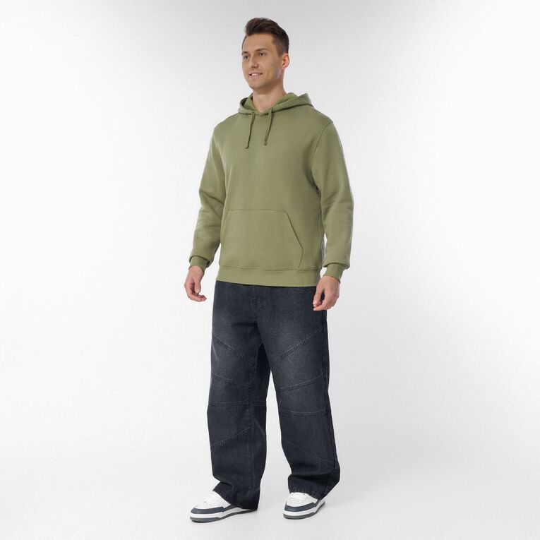H&H Men's Plain Hoodie Sweatshirt, Green Mid, hi-res