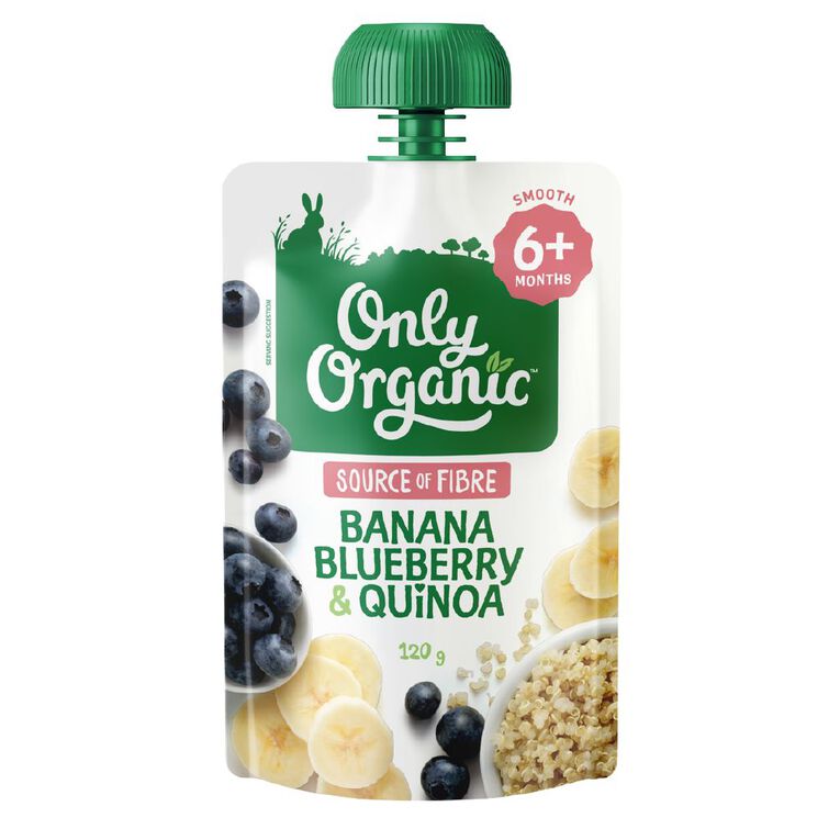 Only Organic Banana Blueberry & Quinoa 6+ Months, , hi-res