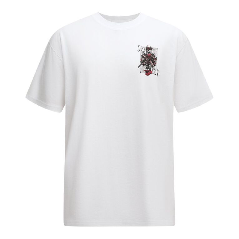 H&H Men's Relaxed Fit Graphic Tee, White, hi-res