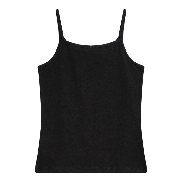 Young Original Girls' Cami 2 Pack, Black, hi-res