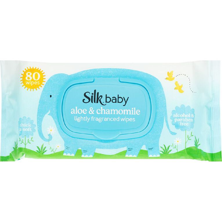 Silk Baby Wipes Aloe and Chamomile, , hi-res