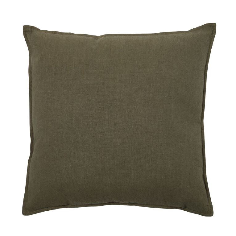 Living & Co Cushion Linen Rich Green 50cm x 50cm, , hi-res