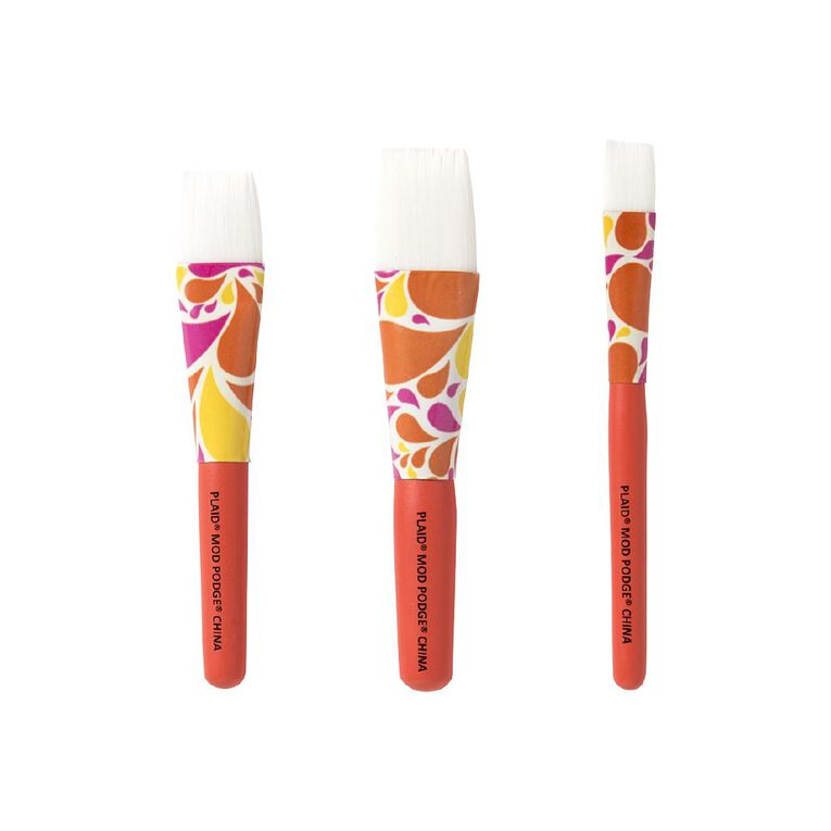 Mod Podge Short Handle Brush Set 3 Piece, , hi-res