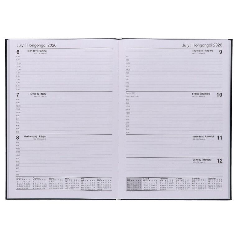 WS 2026 Diary A4 Week to View Black, , hi-res