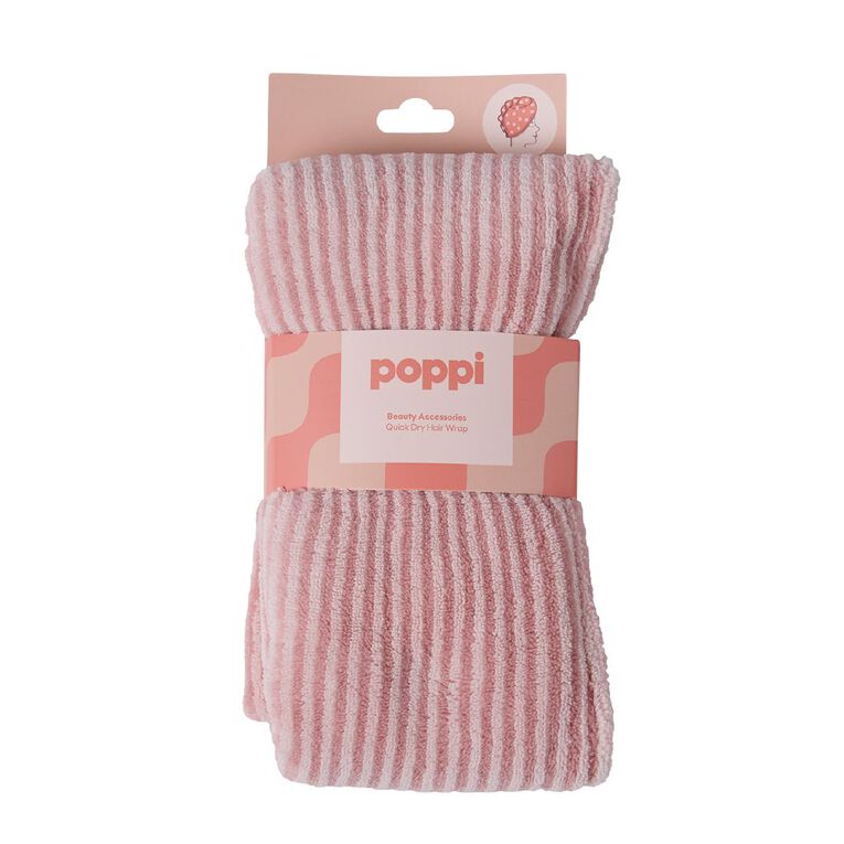 Poppi Quick Dry Hair Towel Pink, , hi-res