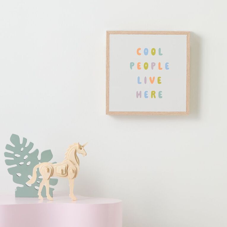 Living & Co Cool Framed Canvas 25cm x 25cm, , hi-res
