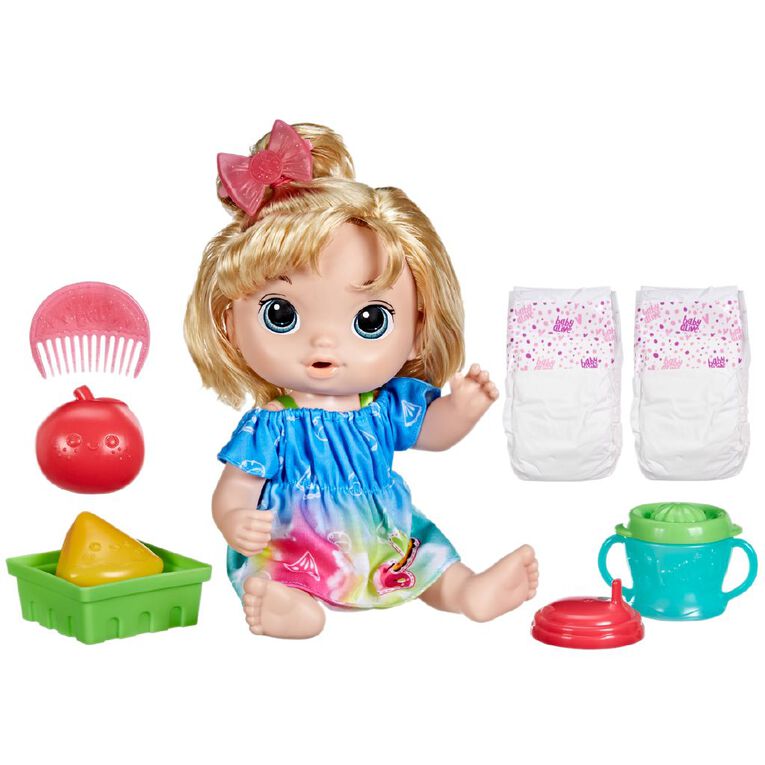 Baby Alive Fruity Sips Baby Blonde Hair, , hi-res