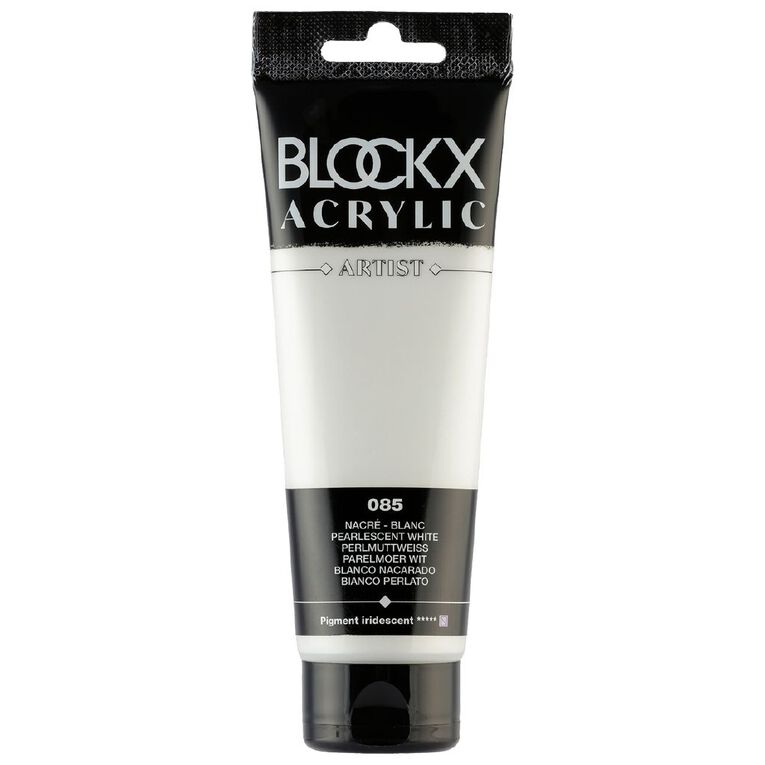 BLOCKX Acrylic Tube Pearlescent White 120ml, , hi-res