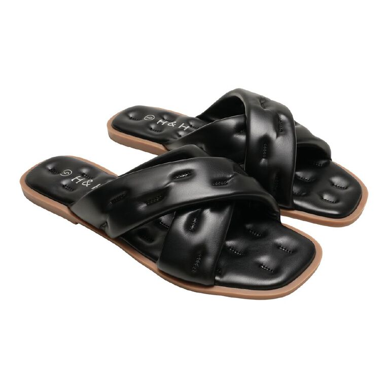 H&H Women's Allison Slides, Black, hi-res