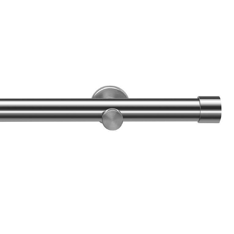 Living & Co 28mm Conduit Rod Satin 200cm Silver, , hi-res
