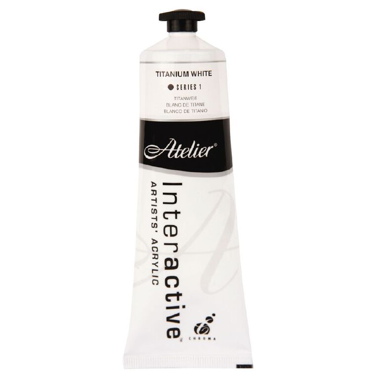 Atelier S1 Acrylic Paint Titanium White 80ml, , hi-res