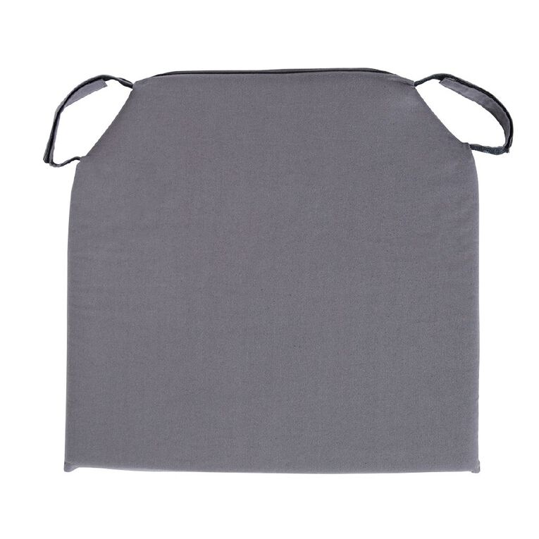 Living & Co Chair Pad Cotton/Foam with Handle Grey Mid 40cm x 40cm, , hi-res