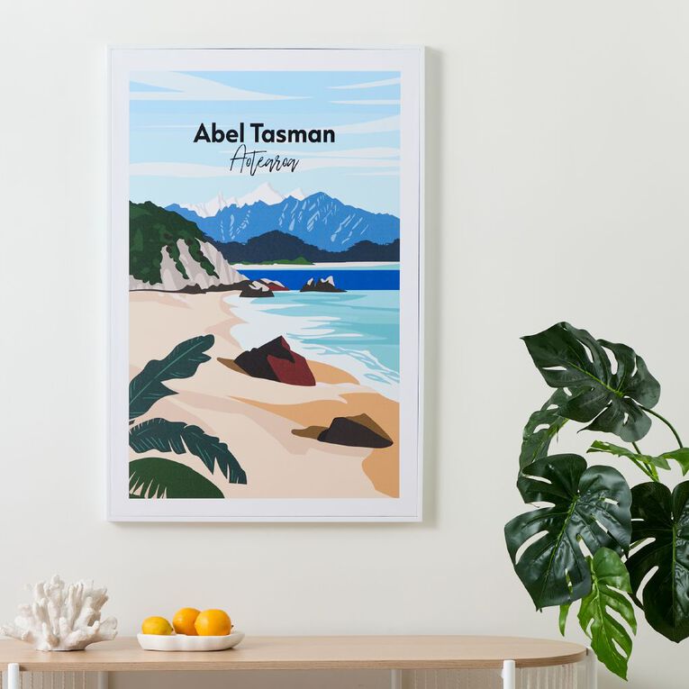 Living & Co Abel Tasman Travel Print Framed Canvas 60cm x 90cm, , hi-res