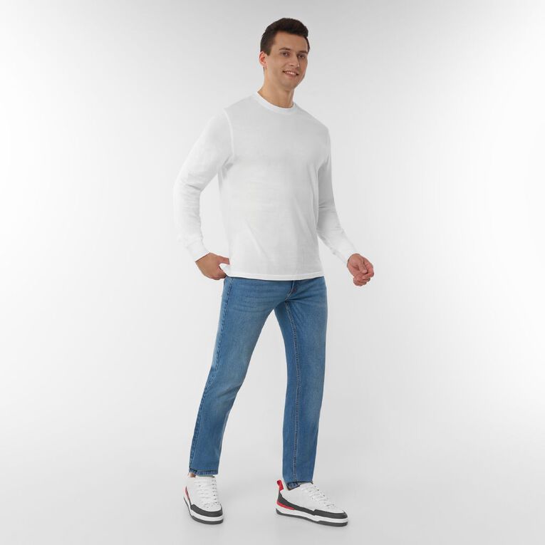 H&H Men's Long Sleeve Crew, White, hi-res