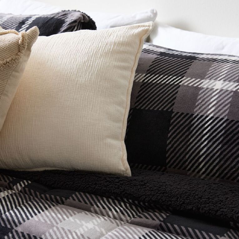 Living & Co 3 Piece Comforter Set Sullivan Grey King, , hi-res