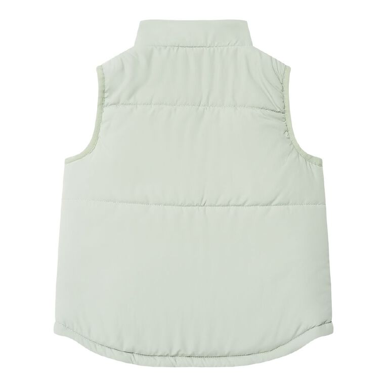 Young Original Toddler Spliced Puffer Vest, Green Light, hi-res