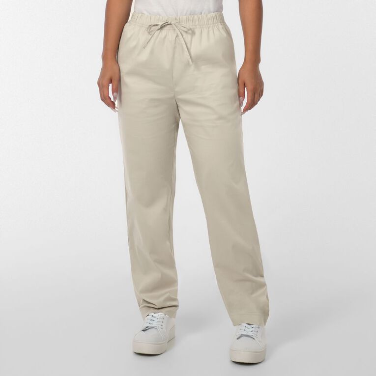 H&H Women's Pull On Tapered Pants, Brown Light, hi-res